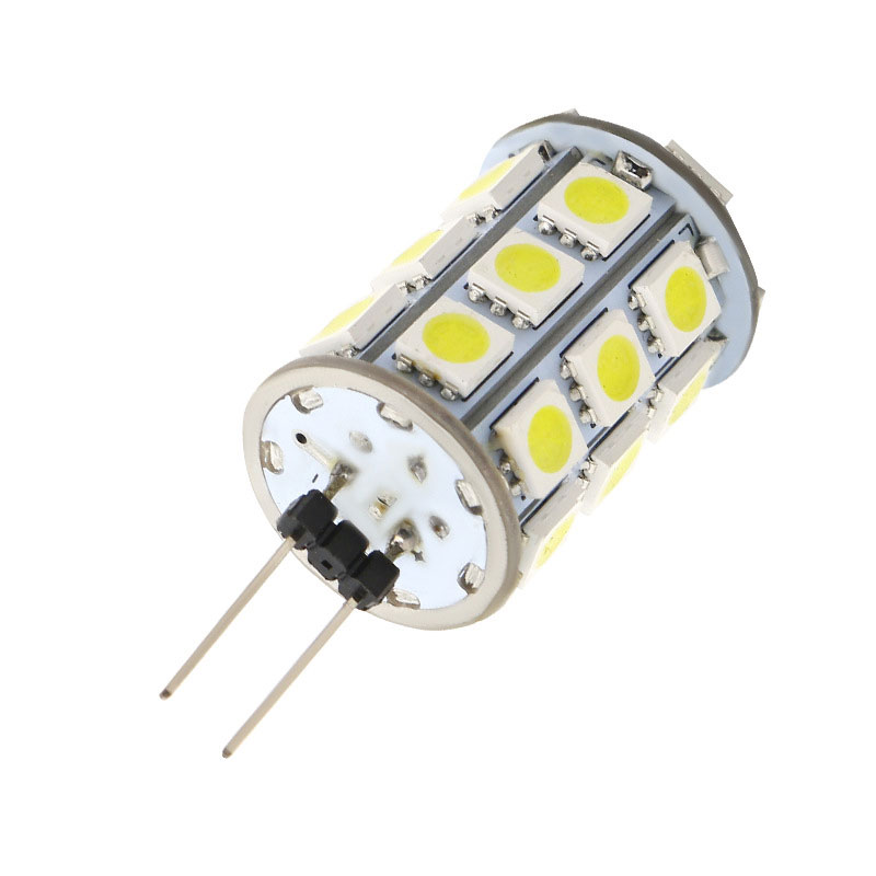 AC10-18V/DC10-30V, Back-Pin Tower T3 JC G4 LED Bulb, 4.8 Watts, 30-35W Equivalent, 5-Pack AC10-18V/DC10-30V, Back-Pin Tower T3 JC G4 LED Bulb, 4.8 Watts, 30-35W Equivalent, 5-Pack
